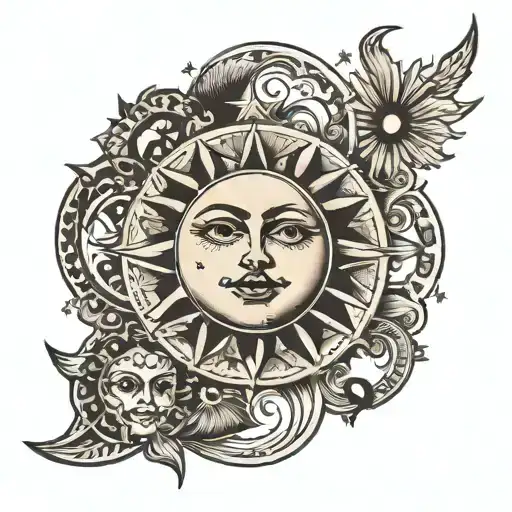 Sun And Moon Phases Integrated
