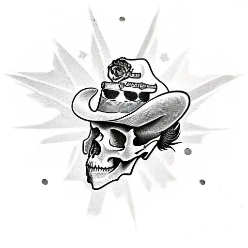 Skull Cowboy Side Profile