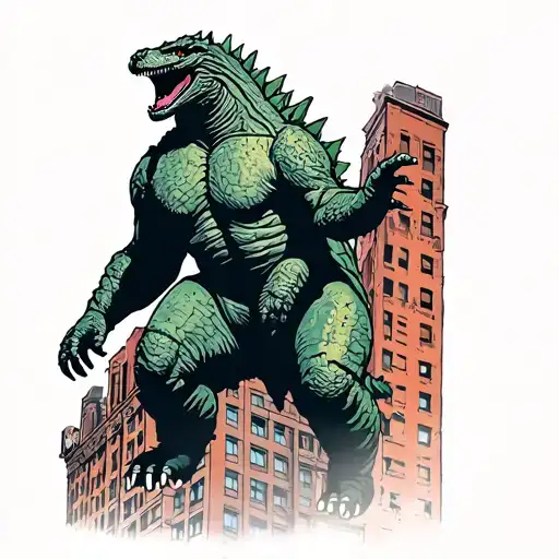 Godzilla The Series Climbing A Building