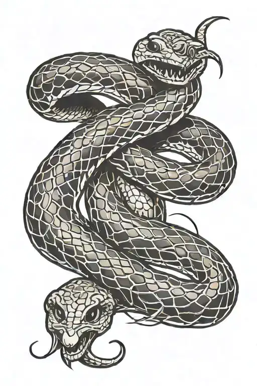 Snake Wrapping My Forearm Gripping A Blade