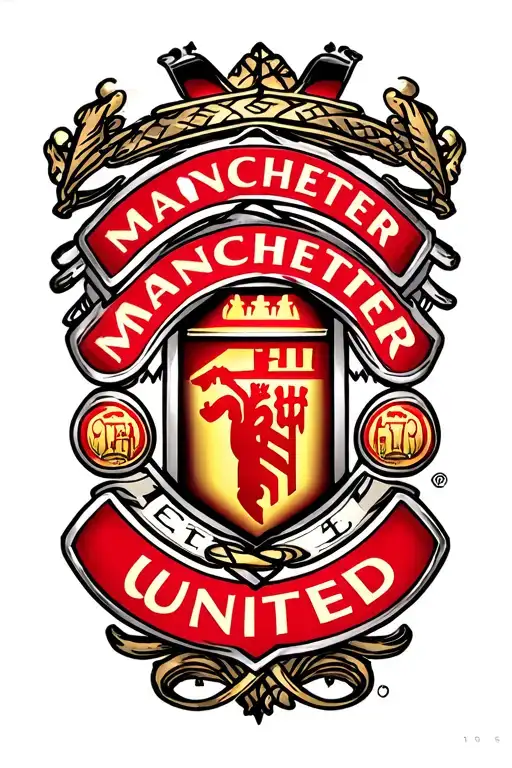 Manchester United Logo Intertwined
