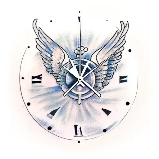 Clock With Wings
