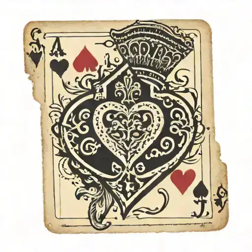 5 7 Ace Of Hearts Playing Card