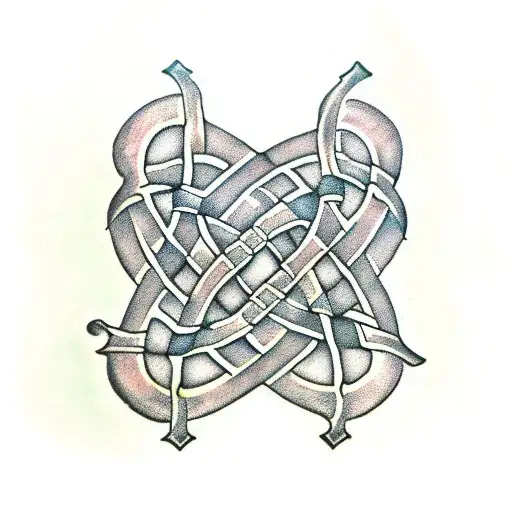 Celtic Knot Band With A H In The Middle