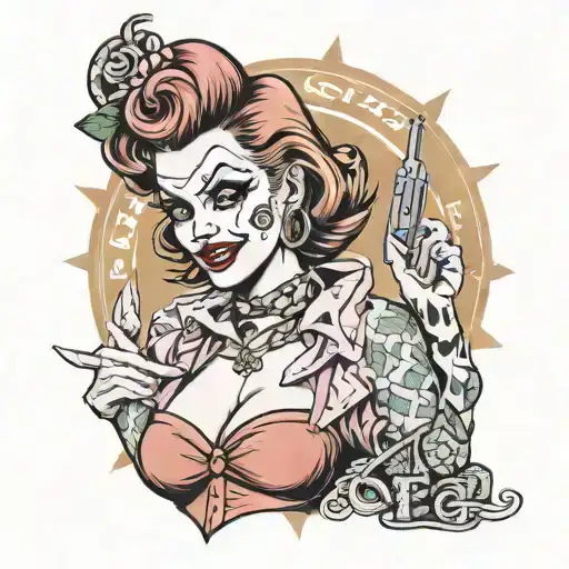 Gangster Female Pinup Joker Style That Says Fatt8a8y