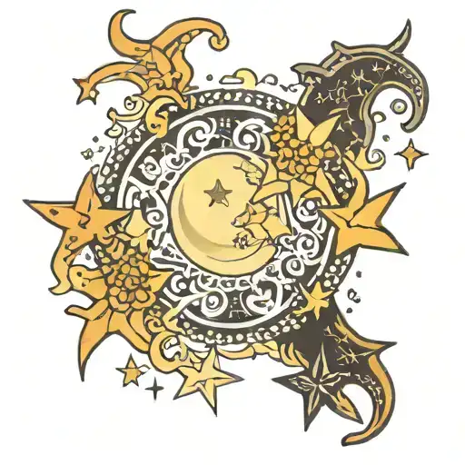 Witchy Lace Moon And Stars