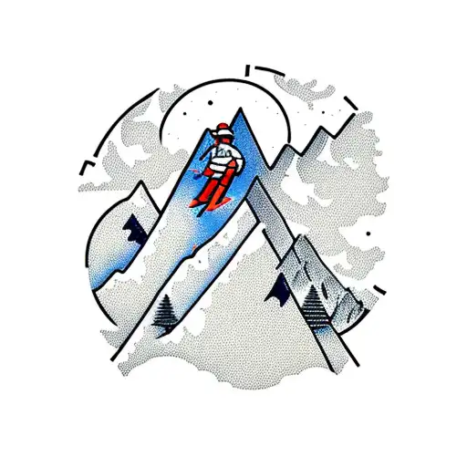 A Skier Gracefully Carving Down A Mountain Slope