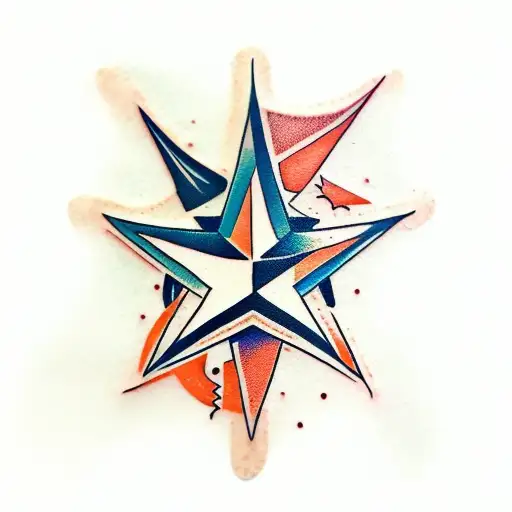 Orange Star Curved Edges