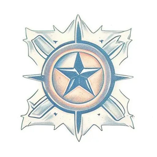 Orange Star Curved Edges