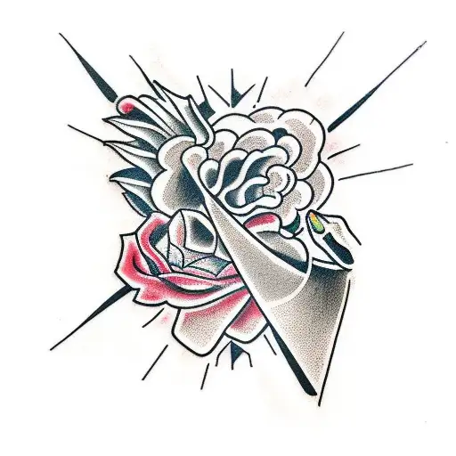 Hand Holding A Black Cloth