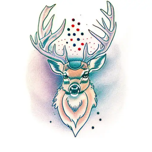 Deer With Healing Runes Iratze