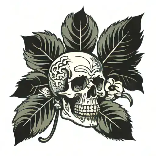 Basil Pot And Skull