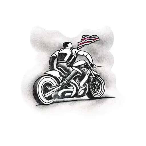 Sport Bike Doing A Burnout