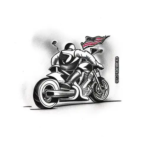 Sport Bike Doing A Burnout