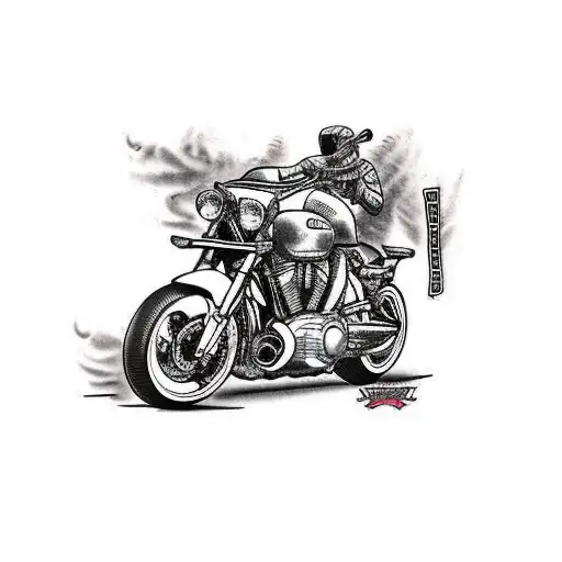 Sport Bike Doing A Burnout