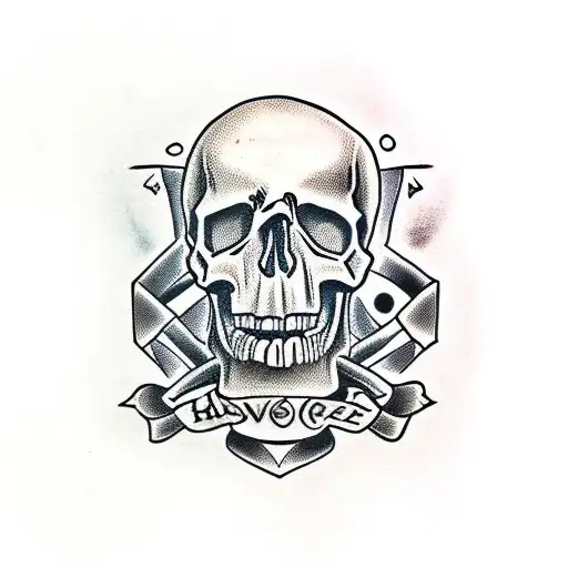 Skull With The Name Harrison