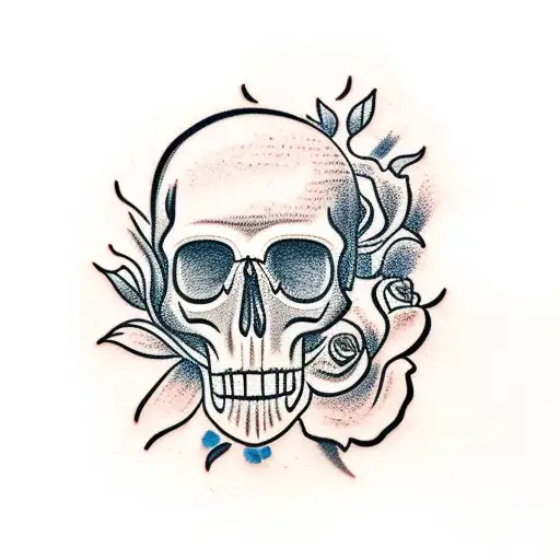 Flower Growing Out Of Skull