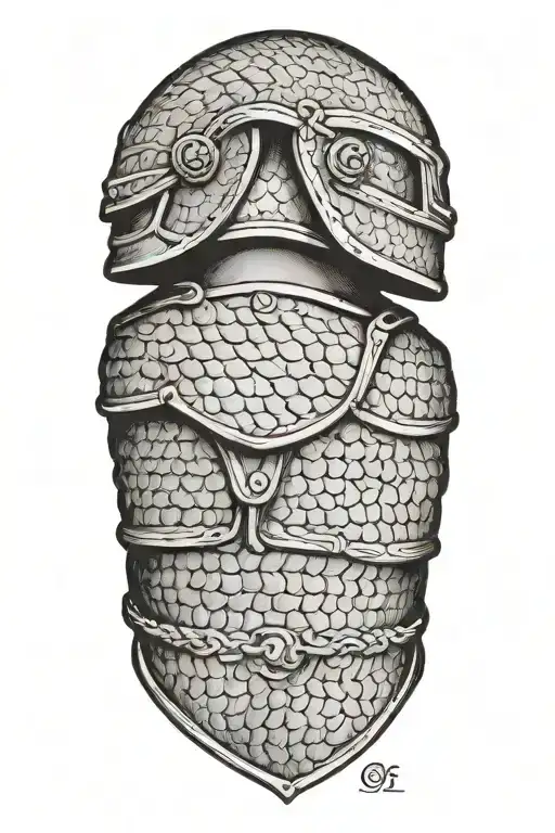 Chainmail Pauldron Tattoo