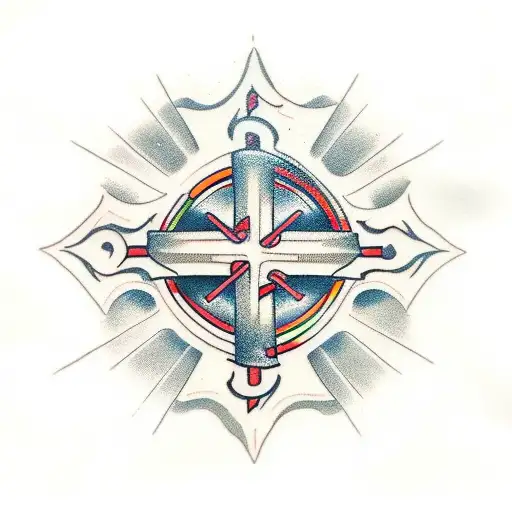 Christian Cross For Male Bicep