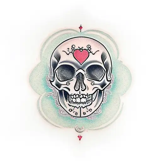 Momento Mori Hourglass Skull
