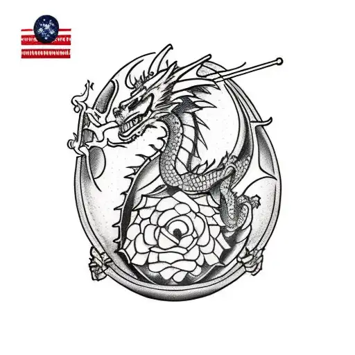 Dragon With Hourglass