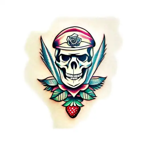 Skull Shaped Strawberry