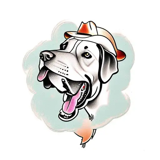 Labrador Wearing Cowboy Hat