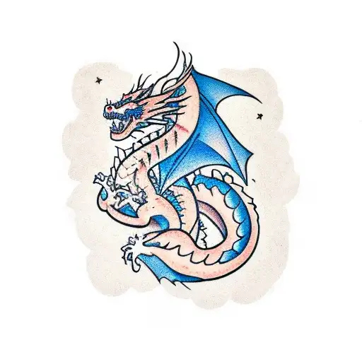 Dragon Comiendose La Cola En Medio