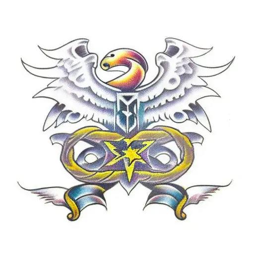 Tribal Wing With Letter Dt