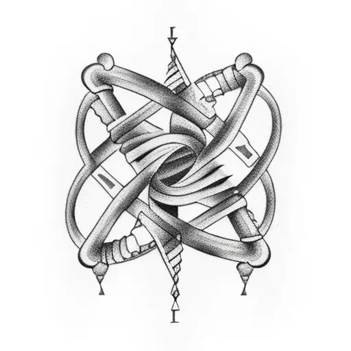 A Dna Double Helix Made Out Of Wood