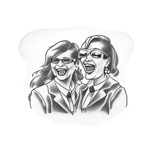Two Female Lawyers Laughing At Court