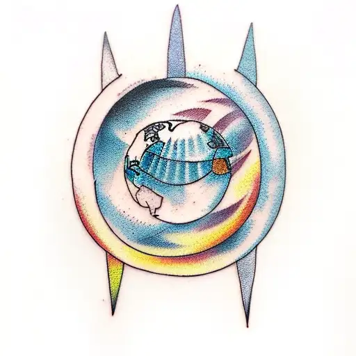 Half Sun And Half Earth Faded Together