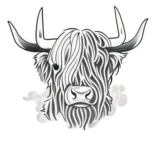 Highland Cow With Shotgun