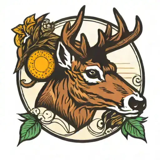 Young Buck Staring At The Sun Bold Colors