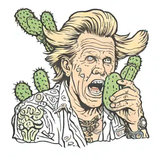 Gary Busey Eating A Cactus