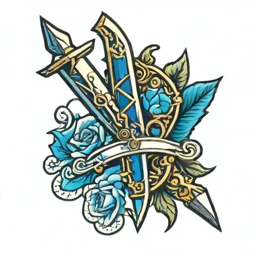 Dagger With A Blue Sapphire