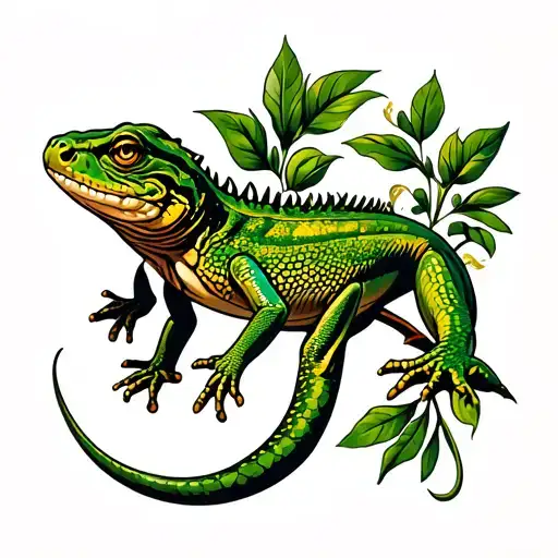 Lizard Climbing Plant