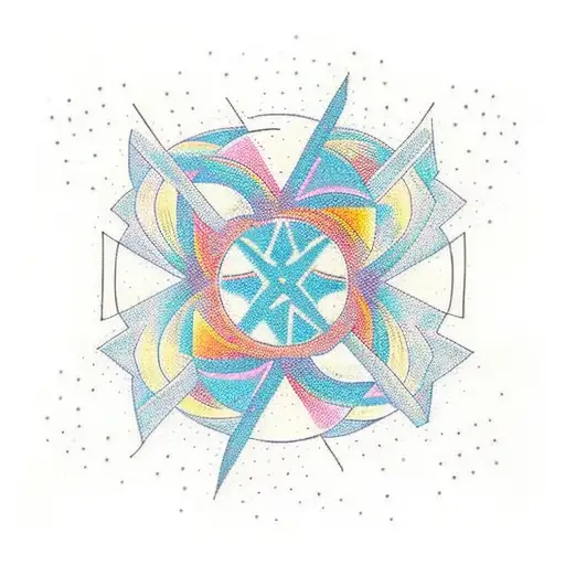 An Energy-filled Geometric Pattern Resembling A Burst Of Strength