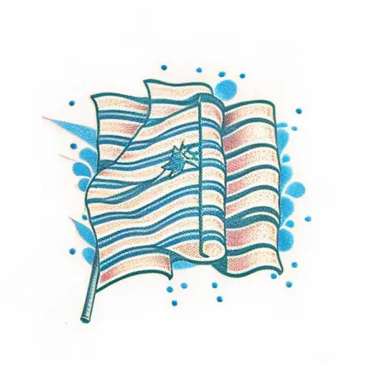 Italian Flag With The Word Nonnie In Cursive Incorporated