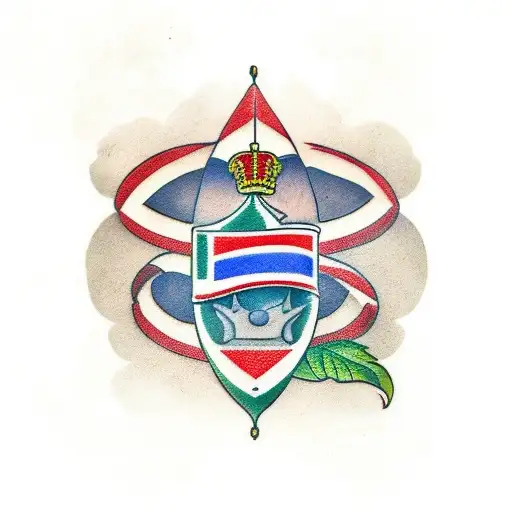 Italian Flag With The Word Nonnie In It