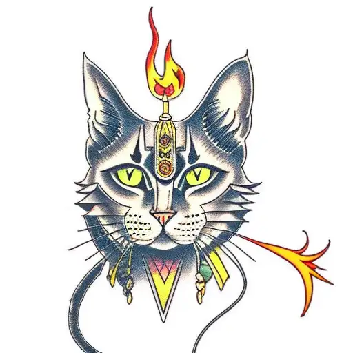 Cat Sphinx's With Fire Ears On Profile