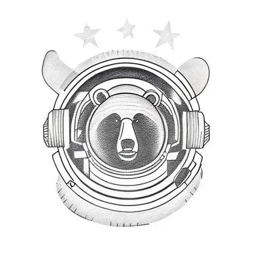 Bear Astronaut With A Snare Drum