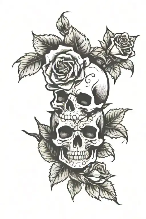 Skull And Rose Growing
