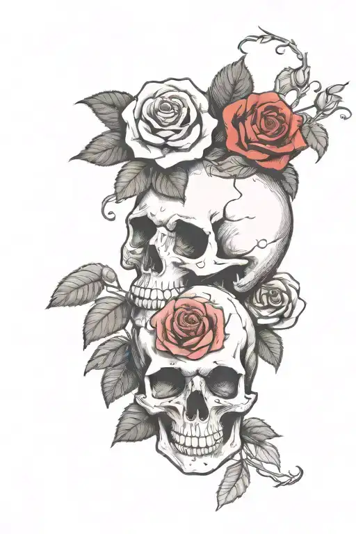 Skull And Rose Growing