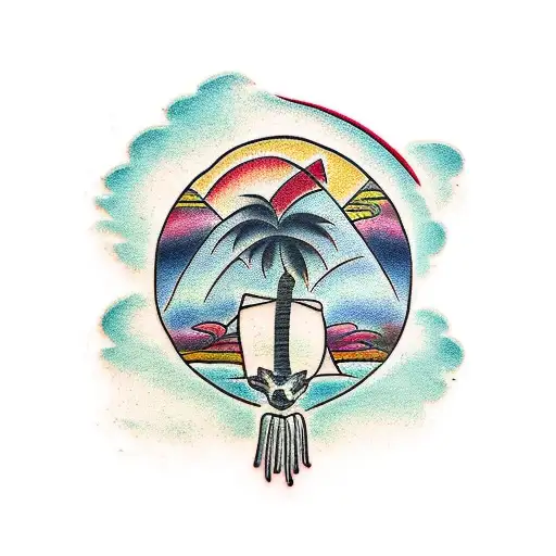 Samurai Under Palm Tree