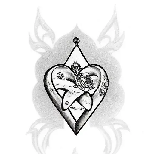 Black And White Heart That Says Jennifer