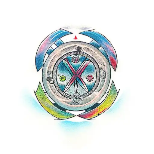 The Wheel Of Runes And The Tree Of Life On The Shoulder