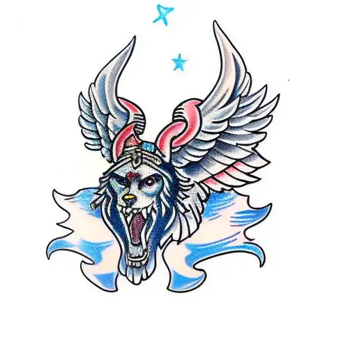 Valkyrie With Blue Accents