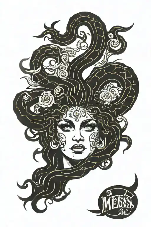 Greek Mythology Medusa With Laser Eyes