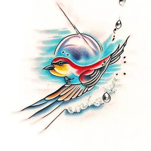 Bird Shaking Off Water